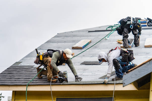 Professional Gutter Installation technician working in Stanley, ID
